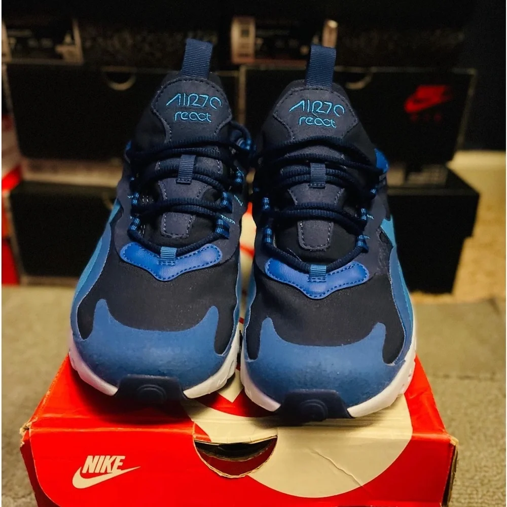 - Nike Air Max 270 React Blue Void